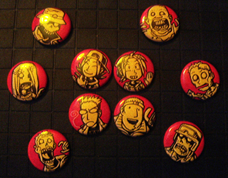 Complete Set of Ten Matching 1" Buttons